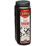 Tones-Whole Black Peppercorns, 19.5 oz shaker