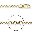 Jewelco London 9ct Solid gold Traditional English Micro Belcher pendant chain Necklace . Click Here for Dimensions and Weights.