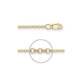 Jewelco London 9ct Solid gold Traditional English Micro Belcher pendant chain Necklace in 14 inch. Click Here for Dimensions and Weights. ( 4g )