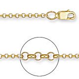 Jewelco London 9ct Solid gold Traditional English Micro Belcher pendant chain Necklace . Click Here for Dimensions and Weights.
