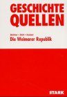 Geschichte Quellen, Die Weimarer Republik