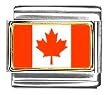 Canada Flag Italian Charm Bracelet Link