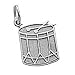 Drum Charm - Sterling Silver