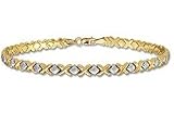 9.5 Mini XO Two-Tone Ankle Bracelet