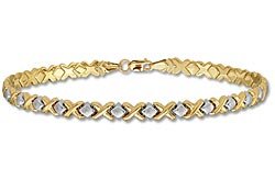 9.5 Mini XO Two-Tone Ankle Bracelet