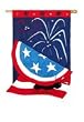 Firecracker Garden Size Applique Flag Firecracker Garden Size Applique Flag