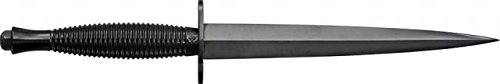 Sheffield Sykes Fairbairn Fixed Knife, black finish carbon steel dagger blade, Black finish