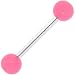 Jewelry : Pink GLOW in the DARK Barbell Tongue Ring