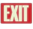 USS4792 - Glow in the Dark Exit Sign, 12x8, White/Red
