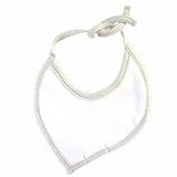 Sckoon Organic Cotton Heart Shaped Bib Brown Edge