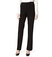 Flat Front Straight Leg Trousers