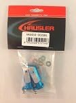 Hausler HAU450-002UBL Blue Main Rotor Blade Holder / Grip Set (Alloy)