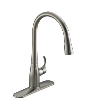 Kohler K-597-VS Simplice Pull-Down Secondary Faucet, Vibrant Stainless