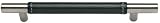 Atlas Homewares 281-BL/SS 220mm Zanzibar Leather Long Pull, Stainless Steel