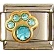 Buy Clearly Charming March Aquamarine Color Paw Print Birthstone Cat Dog Bear Animal Theme Italian... by Clearly Charming