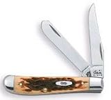 CASE MINI TRAPPER TRU SHARP BLADESHandle: Amber Bone w/Case Shield