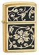 Gold Floral Flush Emblem Lighter - Zippo 20903, Zippo Lighters Other Lighters