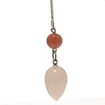 Carnelian Pendulum 01 Rose Quartz Pink Orange Reiki Energy Healing Crystal