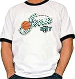 Jesus Basketball (In His Name I Play) Ringer T-Shirt
