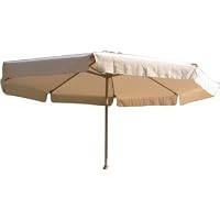 DC America FAAU90666-SD Fantasy Umbrella with Crank, Sand, Heavy Duty Steel Construction, Powder Coated Rust Resistant Finish
