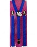 Outer Rebel Fashion Skinny Suspenders- Royal Blue Sparkle