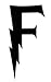 18x24 Large Letter Stencil-Wizard Font from 4 Ply Mat Board -Letter F