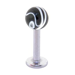 Black MARBLE Labret