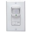 Leviton PR180-1LW Decora 500W Incandescent, 400VA, Passive Infrared Wall Switch Occupancy Sensor, Single Pole and 3-Way, White