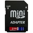 Takems 2GB Mini SD high speed flash memory card + adaptor. Highest quality, very fast, SDMI compliant (secure digital music initiative), lowest battery consumption, cryptographic security for data & 5yr manufacturer warranty. For use with digital cameras, PDA, Smartphones, Mobile phones, Mobile computers, Notebooks & more.