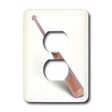 Kids Stuff - Baseball Bat - Light Switch Covers - 2 plug outlet cover