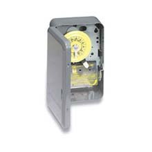 Intermatic T104P 24 Hour Dial Timer 208-277V 40-Amp Double Pole Single Throw Gray Plastic Rustproof Case