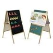 Quartet XEH021 Quartet 5-In-1 Magnetic Teacher's Easel, Chalkboard/Flannel, 24 x 47, BLK/Green
