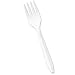 Boardwalk YFWFW - Mediumweight Polypropylene Cutlery, Fork, White, 1000/Carton