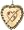 Arrow through Heart on Fancy Edge Heart, 14K White Gold Charm