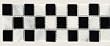 WHITE CARRARA & BLACK MARBLE 2X12" CHECKERED BORDER
