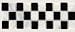 WHITE CARRARA & BLACK MARBLE 2X12" CHECKERED BORDER