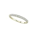 14K Yellow Gold Round Diamond Wedding Band Ring