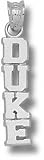 Duke Blue Devils Solid Sterling Silver Vertical ''DUKE'' Pendant