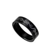 Black Stainless Steel Band with Celtic Design - Sizes: 9-13
