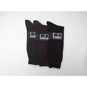 Buy Biella Style 5139, Mens Classic Rib Merino Wool Crew Socks by Biella