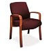 2980 Series Guest Chair with Arms, Mahogany Finish/Burgandy Olefin Fabric - Sold as 1 Each