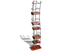 Atlantic Wave 1386   Click to enlarge Wave DVD Tower (Black Steel/Cherry Wood Base )