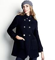Indigo Collection Double Breasted Coat with Wool Indigo Collection Double Breasted Coat with Wool