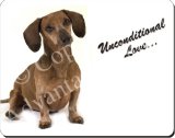DACHSHUND With Love Mouse Mat / Pad