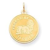 14k Yorkshire Terrier Disc Charm