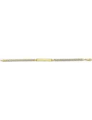4mm 14k White Pave Curb ID Bracelet 8"