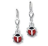 Sterling Silver Ladybug Earrings