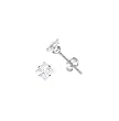 Sterling Silver Square Earrings - Stamping - 3 mm