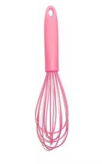 Silikon Schneebesen 23 cm lang, pink 260° hitzebeständig 