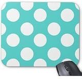 Fly Mousepad Personalized Mouse Pad Customized Teal And White Polka Dot Mouse Pad